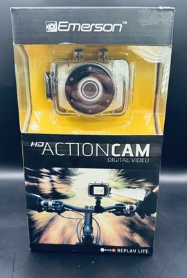 Emerson EVC355 Action Cam, Digital Video.  Waterproof Case. NEW. - Image 1 of 4