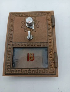Vintage Postkasten Tür Messing & Glas Amerikanisches Gerät mit Kombination - Bild 1 von 5