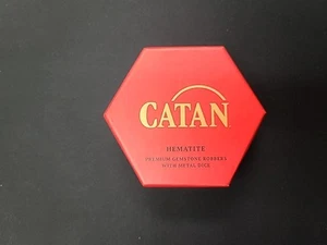 Brand New Sealed - CATAN Premium Robber & Metal Dice Set- Hematite - Picture 1 of 2