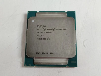Lot of 2 Intel Xeon E5-2630 v3 2.4 GHz LGA 2011-3 Server CPU Processor SR206 - Image 1 of 4