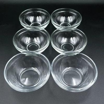 Juego de 6 - Cuencos de Preparación de Vidrio Transparente 3.5" - Salsa Salsa Ramekins - Excelente C Foto 1 de 4