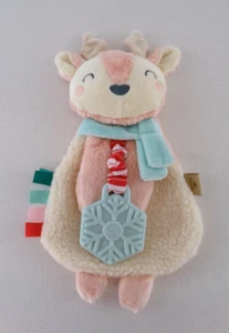 Itzy Ritzy 10" Deer Plush Lovey Crinkle Silicone Teether Toy Stuffed Sherpa EUC - Picture 1 of 16
