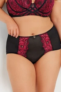 Yours Curve Women's Plus Size Lace Detail Briefs - Picture 1 of 8
