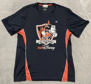 Run Disney In Training Shirt Adult Mens Medium Blue Mickey Mouse RunDisney Parks - Picture 1 of 7