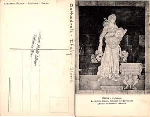 Postal De Colección - Siena - Catedrales La Sibila Samia, detalle del piso - Imagen 1 de 1
