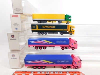 4X Wiking H0 1:87 Sattelzug/SZ Scania: 510 + 537 Mint Ecc Box #DD500-0,5 - Immagine 1 di 4