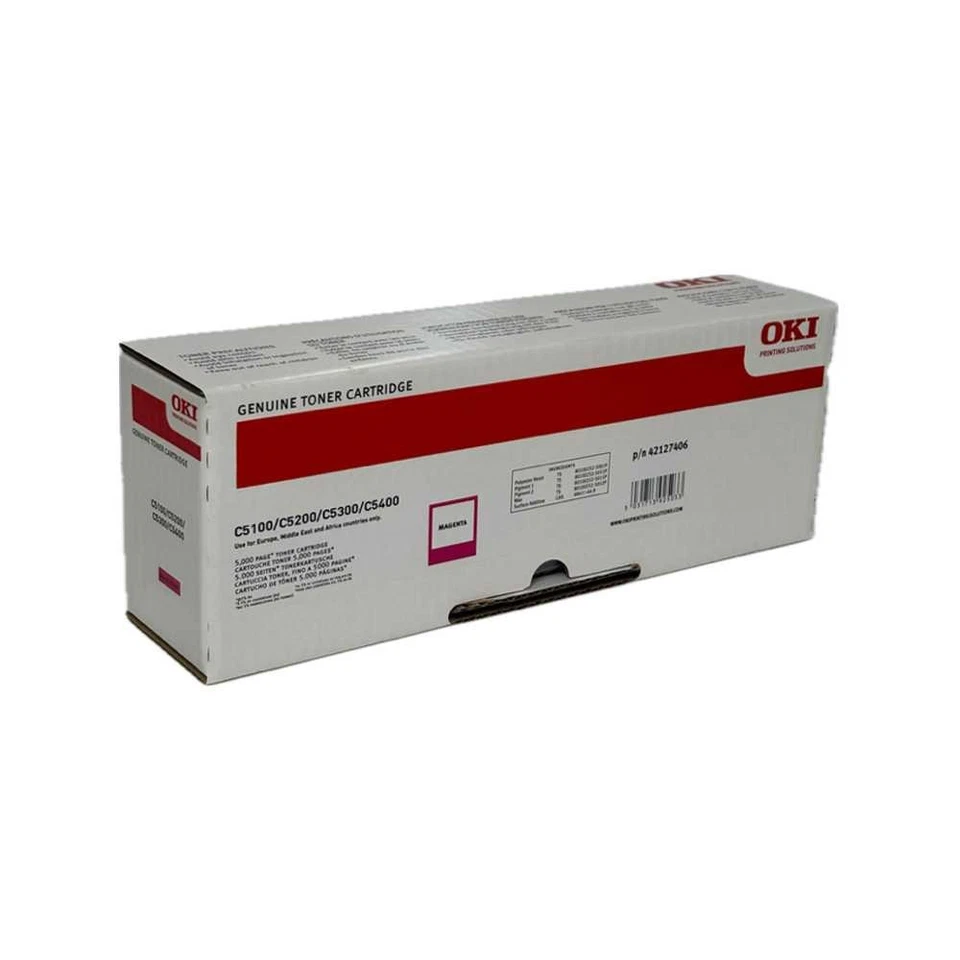 OKI Toner Type C6 Magenta 42127406 für OKI C5100 C5200 C5300 C5400, OVP - Bild 1 von 1