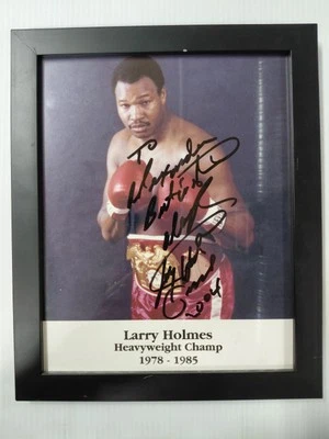 Larry Holmes Signed 8x10 Photo Heavyweight Champion 78-85 - Imagem 1 de 3