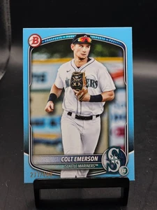 2025 BOWMAN COLT EMERSON SKY BLUE PAPER 277/499 #17 - Picture 1 of 3