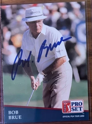 Juego profesional 1991 Bob Brue #263 🔥 PGA Tour Golf 🔥 HERMOSO autógrafo 🔥 automático d2017 Foto 1 de 2