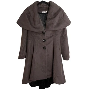 Cappotto trench lana marrone Heike Jarick taglia 4 - Foto 1 di 8