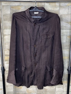 Dries Van Noten Men’s Brown Linen Blazer Jacket Mens Size 50 - Image 1 of 4