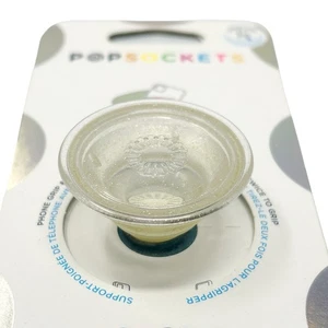 PopSockets PopGrip Premium Phone Grip & Stand - Clear Glitter Silver - Photo 1 sur 3