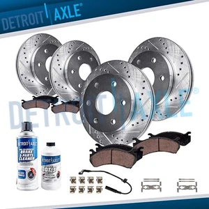 10pc Front Rear Drilled Brake Rotors Brake Pads for 2021 Escalade ESV Yukon XL - Picture 1 of 8