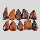 10 Pieces ! 100% Natural Mahagoni Obsidian 19 To 28 mm Cabochon Gemstone BD-715
