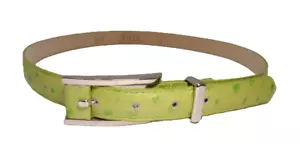 Vintage Elite Fresno CA Gürtel Damen schmal Straußenleder geprägt USA Schnalle 28-32 - Bild 1 von 10
