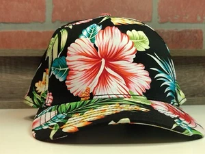 Rowdy Gentlemen SNAPBACK Hat black w/ colorful Floral designs~ fully adjustable - Picture 1 of 13