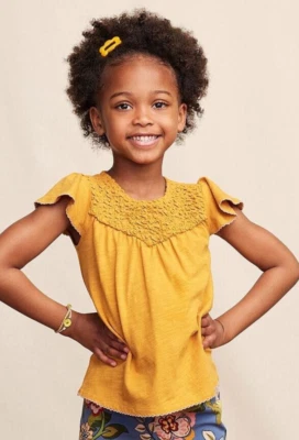 Matilda Jane Heart to Heart Golden Hour Smocked Girls’ Knit Top Size 6 NEW - Image 1 of 4