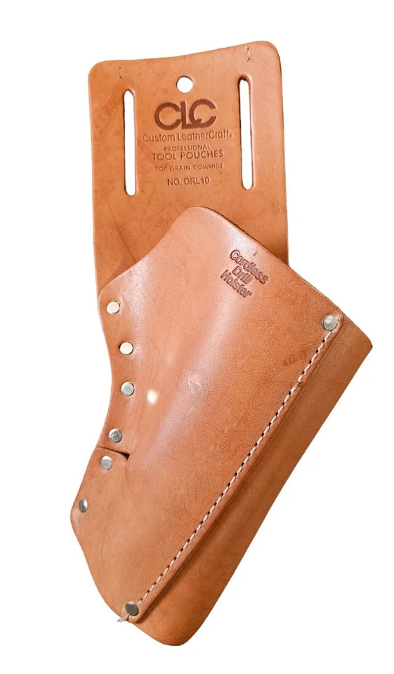 CLC Custom LeatherCraft Cordless Drill Holster DRL10 Top Grain Cowhide W/Belt - Image 1 of 4