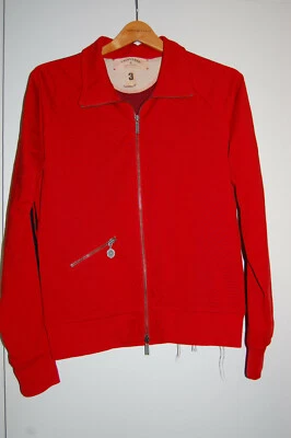 VINTAGE WOMEN'S CONVERSE JOHN VARWATOS RED LINED SWEATSHIRT FUII-ZIP  SIZE 3 - Photo 1/4
