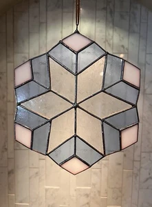 Large Stained Glass Snowflake 8” - Picture 1 of 4