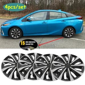 15" Set of 4 Wheel Covers fits R15 Tire & Steel Rim Hub Caps For Toyota Prius - Picture 1 of 12