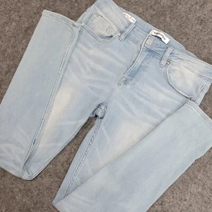 Vigoss Jeans Womens 26 Skinny Light Wash Distressed Stretch Tomboy Fit Denim Y2K - Picture 1 of 12