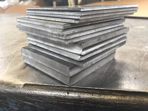 Steel Plate Shim Spacers, 4" x 4" - 1/8", 3/16", 1/4", 1/2" - Pack of 14! - Picture 1 of 1
