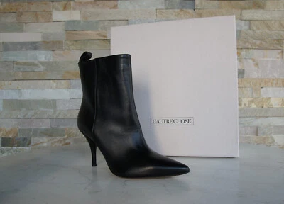 L'Autre Chose EU 36 Botines Cuero Napa Negro Nuevo Antiguo PVP 390 € Foto 1 de 4