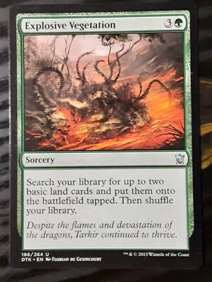 Explosive Vegetation , Dragons of Tarkir , Near Mint , MTG, FREE SHIPPING - Image 1 of 2
