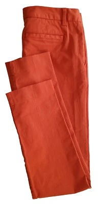 Pantalones chinos Lands End de lona naranja para mujer 4 True Slim pierna recta Foto 1 de 4