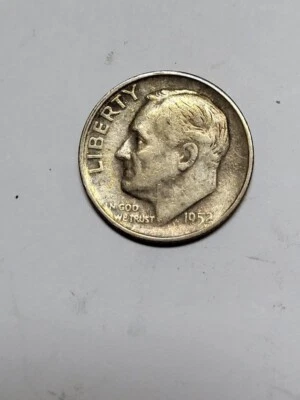 1952 S SILVER Dime Reverse DIE CRACK ERROR !!  Flame through S - Image 1 of 4