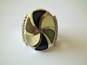 Bague - Onyx - Argent - 925/1000 - TAILLE 46 / 4 - NEUF * - Picture 1 of 4