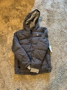 Boys Spyder Puffer Hooded Ski Jacket, Grey, NWT, L (14/16) - Picture 1 of 2