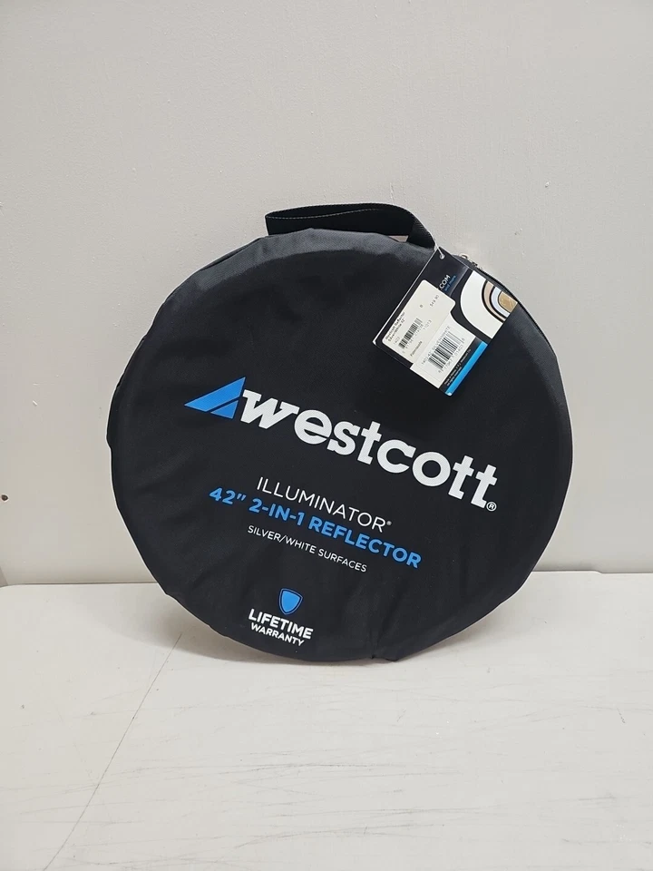 Westcott 42" Illuminator Collapsible 2-in-1 Reflector Silver/White Surface  - Image 1 of 1