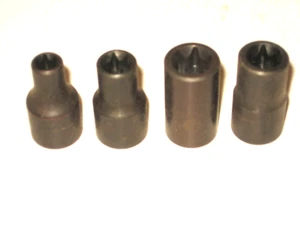 NEW 4-pc 3/8"-dr EXTERNAL TORX SOCKET SET, E8 - E14, USA, TrueCreaft # 6164 - Picture 1 of 1