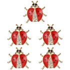  5 Pack Trendy Hats Vintage Ladybug Brooch Christmas Favors Suether Fashion