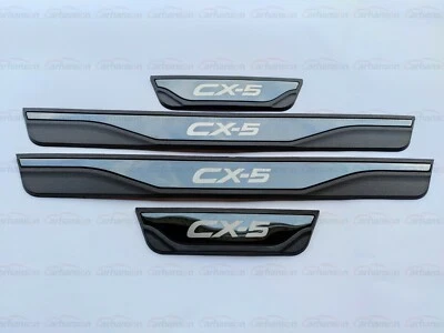 CARHANSON For Mazda CX5 Accessories Door Sill Scuff Plate Cover Protector Car Sticker 2021