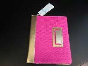 Hot Pink Flamingo Straw iPad Tablet Cover by Mud Pie, 9"-10", NWT - Picture 1 of 4