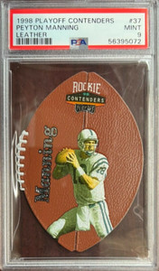 1998 PLAYOFF CONTENDERS LEATHER PEYTON MANNING ROOKIE RC #37 PSA 9 MINT COLTS