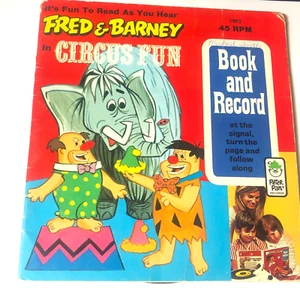 Horace J. Elias 7" Record & Book The Flintstones Fred & Barney In Circus Fun - Picture 1 of 5