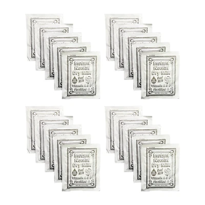 Paquetes de leche seca sin grasa, 15 g cada paquete de 20, mezcla instantánea, fortificada con vitamina A y D Foto 1 de 3