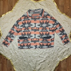 Blu Pepper Women's Aztec Cardigan Snap Front Sweater Size Small Multi Color - Picture 1 of 11