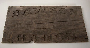 Insegna in legno Dawson's Ranch (J4R) California settentrionale (JSF6) cavalli allevatori bestiame - Foto 1 di 11
