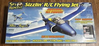 VINTAGE ESTES SKY RANGERS USN "BLUE ANGELS" SIZZLIN R/C FLYING JET NEW IN BOX - Image 1 of 4
