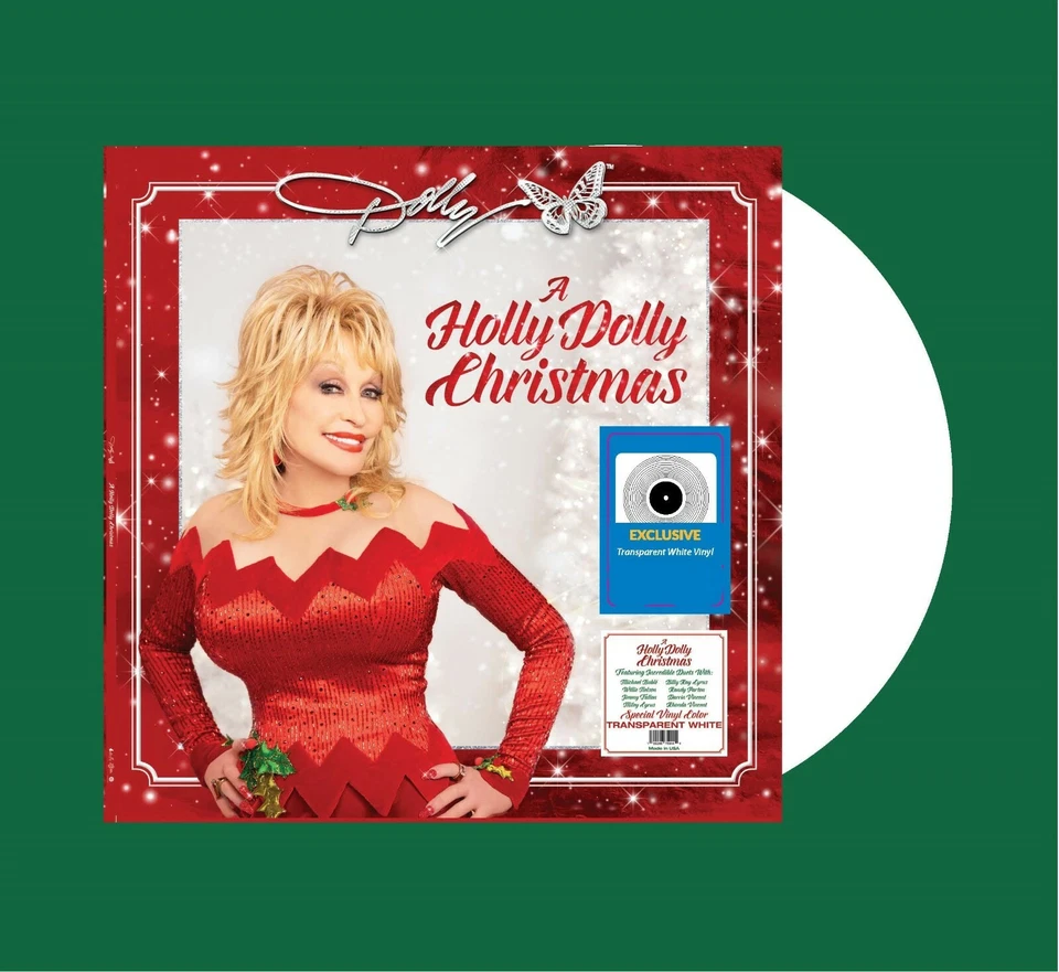 DOLLY PARTON A HOLLY DOLLY CHRISTMAS VINYL NEW! LIMITED WHITE LP! MILEY CYRUS - Image 1 of 1