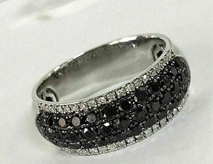 2.00 Ct Round Black Simulated Diamond Pinky Men’s Band Ring 925 Sterling Silver - Picture 1 of 7
