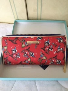 Disney Samantha Thavasa D23-2013 Tokyo Disneyland Mickey Wizard Large Zip Wallet - Picture 1 of 11