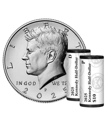 Unopened Box, 2 Rolls, PD 2025 Kennedy Half Dollar.  40 Coins Total - Image 1 of 2