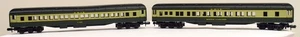 RIVAROSSI N Scale ERIE RR 80' Passenger Cars #1102 & 80' Scenic Cascade Dinning - Picture 1 of 19
